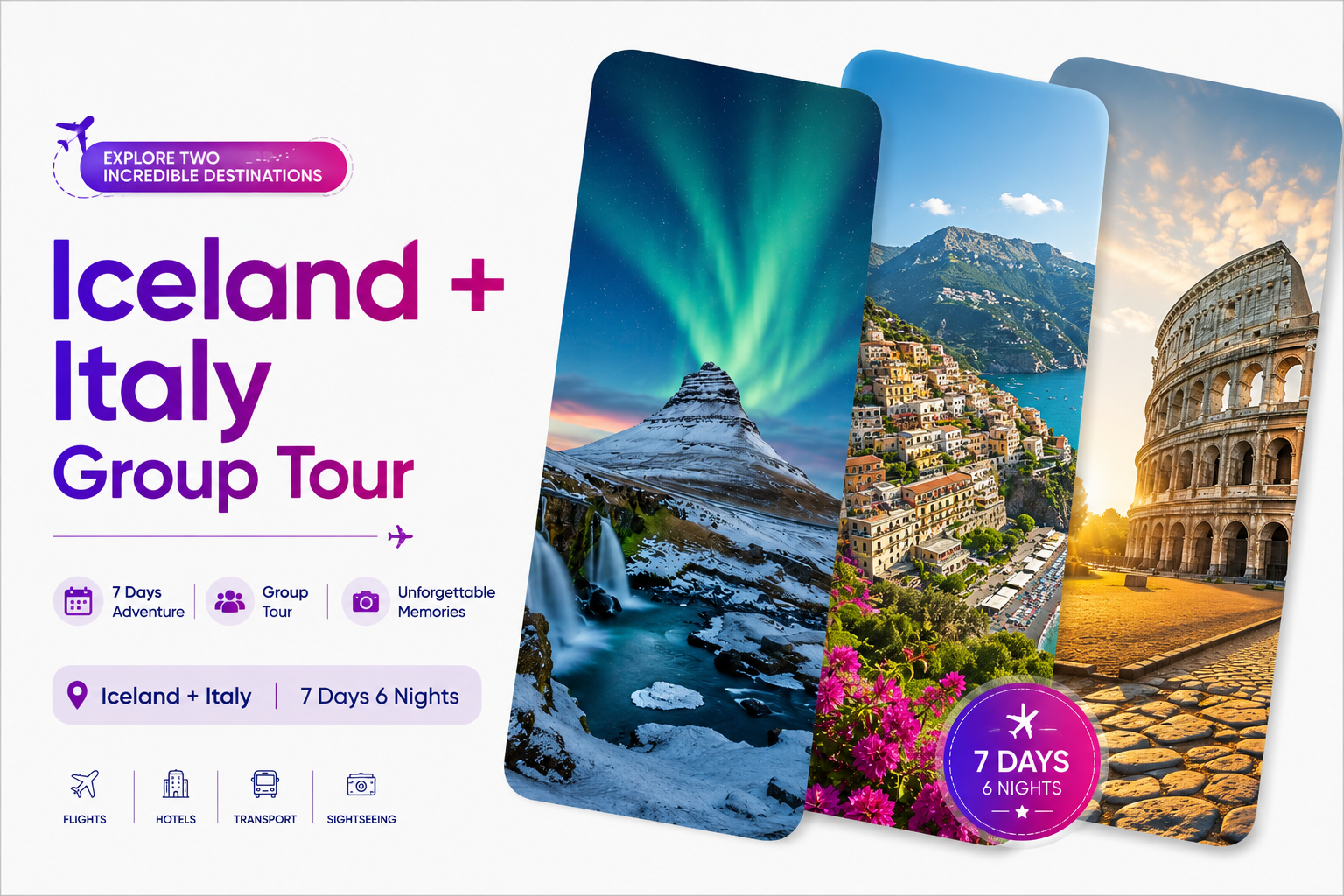 Iceland + Italy