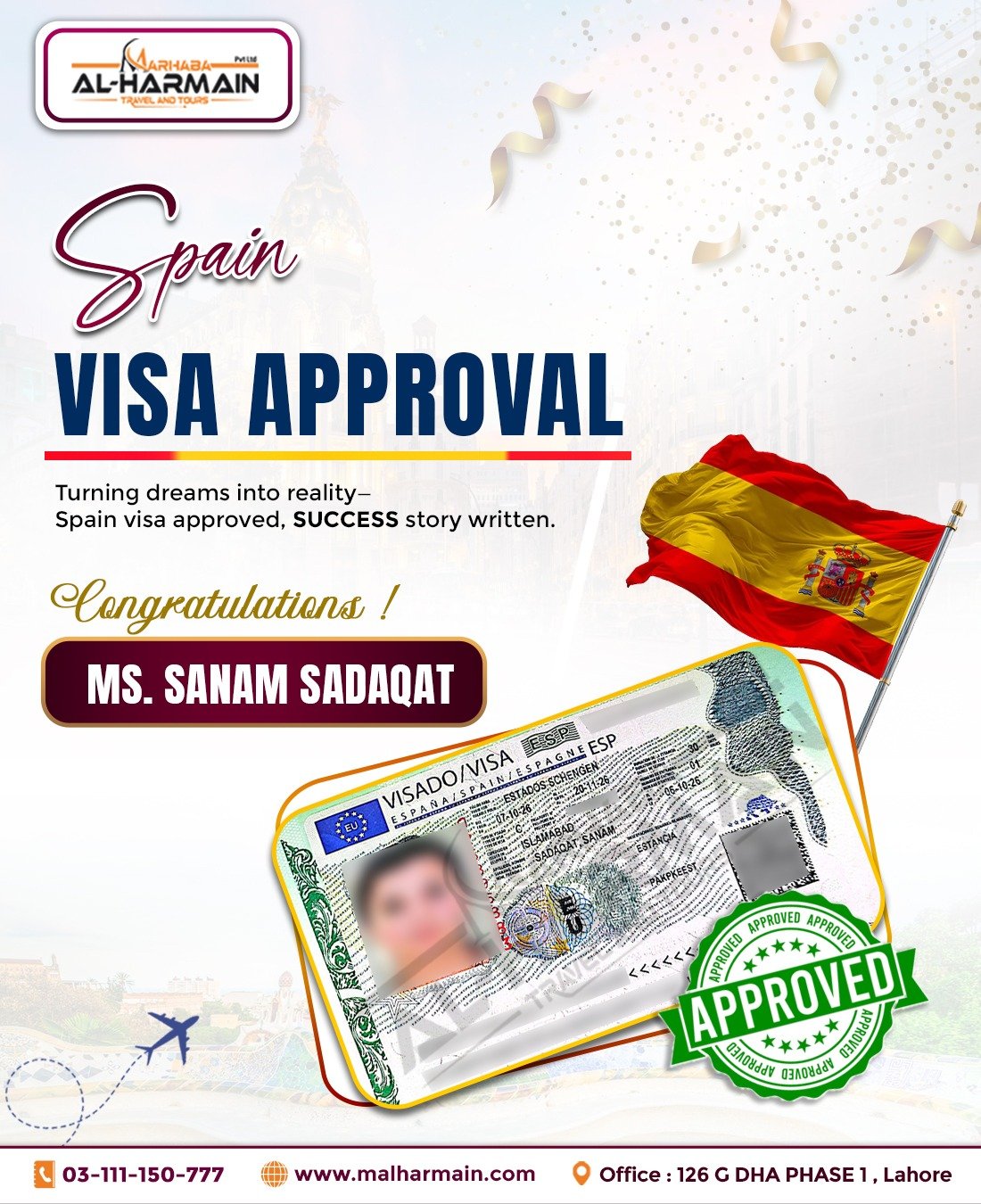 Spain visa approval