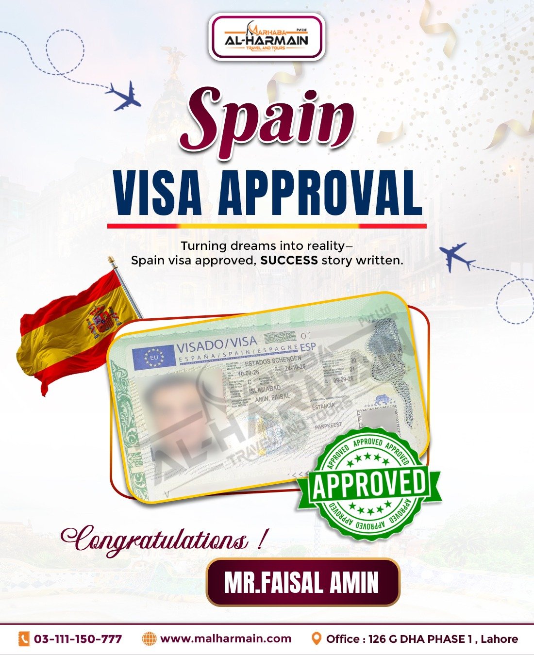 Spain visa approval